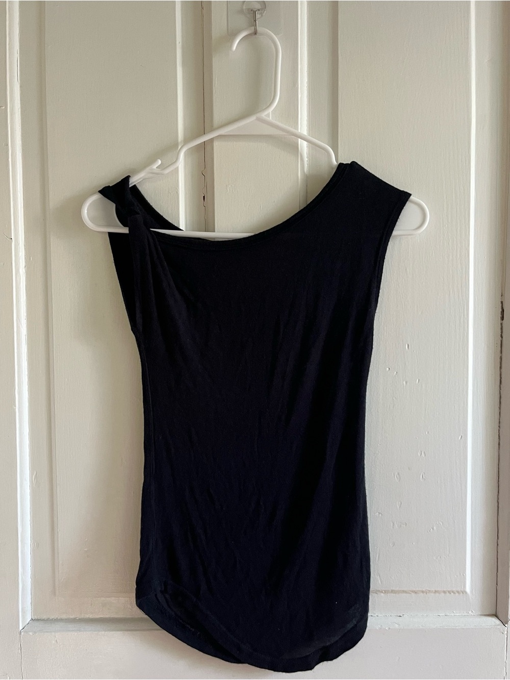Free People Lightweight Knot Black Tank Top